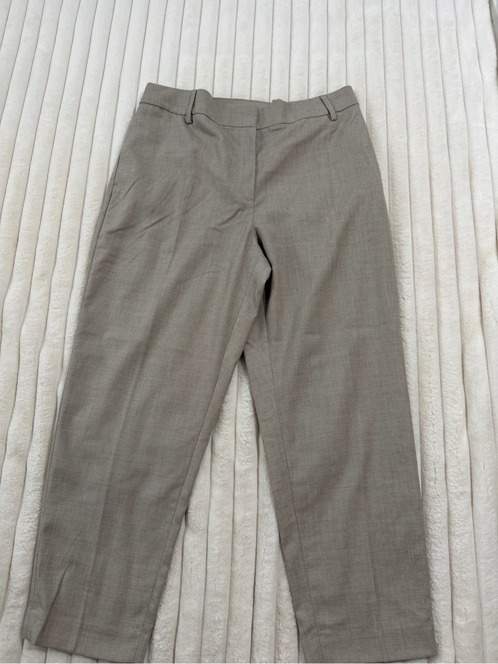 H&M Beige Straight-Leg Dress Pants linen blend NWT